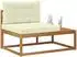 vidaXL Outdoor Endsofa mit Kissen, Akazienholz, natur, 115x83x73cm (900552)