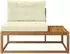 vidaXL Outdoor Endsofa mit Kissen, Akazienholz, natur, 115x83x73cm (900552)