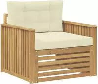 vidaXL Outdoor-Sofa Polyester Wei&szlig;