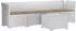 vidaXL 4-Sitzer Gartensofa mit Kissen, Rattan-Look PP, weiß (3443864)