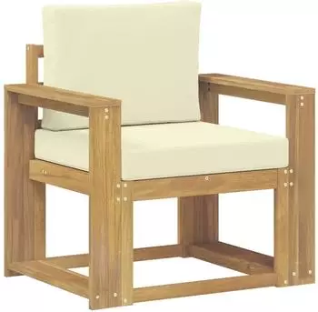 vidaXL Outdoor-Sofagarnitur 2-teilig Polyester wei&szlig; und creme (3438979)
