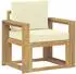 vidaXL Outdoor-Sofagarnitur 2-teilig Polyester weiß und creme (3438979)