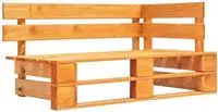 vidaXL 2-Sitzer-Palettensofa Honigbraun Impr&auml;gniertes Kiefernholz