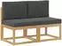 vidaXL Outdoor Mittelsofa 2-tlg. Akazienholz weiß (901465)