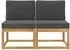 vidaXL Outdoor Mittelsofa 2-tlg. Akazienholz weiß (901465)