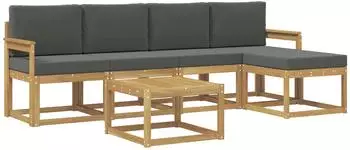 vidaXL Outdoor-Sofagarnitur 6-tlg., wei&szlig; und anthrazit (3387516)