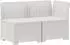 vidaXL Garten-Sofa 2-Sitzer Rattan-Look PP weiß mit Kissen (8011951)