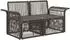 vidaXL Garten-2-Sitzer-Sofa, grau, Polyrattan (42026693)