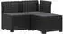 vidaXL 3-Sitzer Gartensofa mit Kissen, Rattan-Look, PP, anthrazit (8011891)