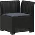 vidaXL 3-Sitzer Gartensofa mit Kissen, Rattan-Look, PP, anthrazit (8011891)
