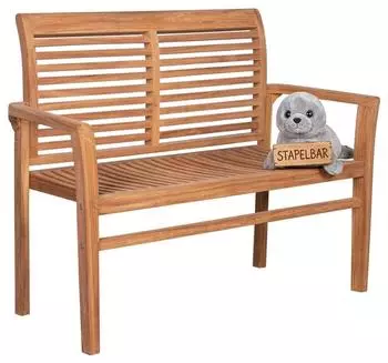 Mr. Deko Derby Gartenbank Teakholz 120cm, stapelbar