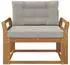 vidaXL Outdoor Mittelsofa Akazienholz massiv, natur (3436268)