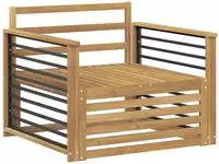 vidaXL Outdoor-Sofa Massivholz Akazie Wei&szlig;