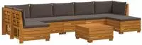 vidaXL 8 stk. Outdoor-Sofagarnitur Massivholz Akazie Braun