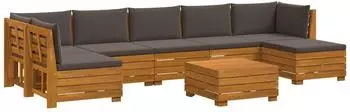vidaXL Outdoor-Sofagarnitur 8-tlg. Akazienholz braun (3403119)
