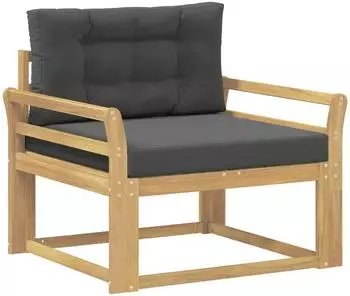 vidaXL Outdoor Mittelsofa Polyester wei&szlig; (3439011)