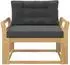 vidaXL Outdoor Mittelsofa Polyester weiß (3439011)