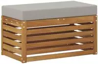 vidaXL Outdoor Hocker Bank Massivholz Akazie Natur