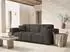WFL GROUP Lorento Gartensofa 3-Sitzer, Kunstleder, dunkelgrau (48780889-06)
