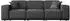 WFL GROUP Lorento Gartensofa 3-Sitzer, Kunstleder, dunkelgrau (48780889-06)