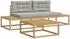 vidaXL Outdoor-Sofaset Polyester weiß (3386995)
