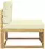 vidaXL Outdoor-Mittelsofa Akazienholz massiv, weiß (901567)