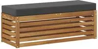 vidaXL Hocker Bank Massivholz Akazie Natur und Anthrazit