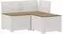 vidaXL 3-Sitzer Gartensofa mit Kissen, Rattan-Look PP, weiß (8011898)