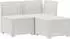 vidaXL 3-Sitzer Gartensofa mit Kissen, Rattan-Look PP, weiß (8011898)