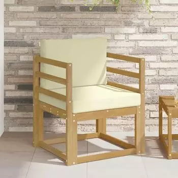 vidaXL Outdoor-Sofagarnitur 2-teilig Polyester wei&szlig; und creme (3438959)