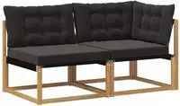 vidaXL Outdoor-Sofagarnitur 2-Sitzer Massivholz Akazie