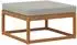 vidaXL Outdoor-Sofagarnitur mit Kissen, 5-tlg., natur/hellgrau (3367444)