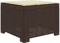 vidaXL 1-Sitzer Garten-Sofa mit Kissen Rattan-Look PP Braun