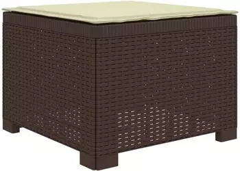 vidaXL 1-Sitzer Garten-Sofa mit Kissen, Rattan-Look, PP, braun (8011764)