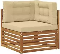 vidaXL Outdoor Ecksofa Massivholz Akazie Natur