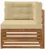 vidaXL Ecksofa Outdoor Akazienholz massiv, natur (900571)