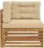 vidaXL Ecksofa Outdoor Akazienholz massiv, natur (900571)