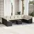 vidaXL Gartenlounge-Set mit Stauraum, Poly-Rattan, braun/creme (3355576)