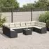 vidaXL Gartenlounge-Set mit Stauraum, Poly-Rattan, braun/creme (3355576)