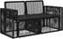 vidaXL Gartensofa 2-Sitzer Polyrattan schwarz (42026698)