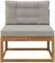 vidaXL Outdoor Mittelsofa Massivholz Akazie, natur (900533)