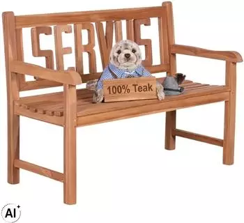 Mr. Deko Servus Gartenbank Teakholz 2-Sitzer, 120cm