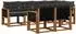 vidaXL Outdoor-Sofagarnitur mit Kissen, 7-tlg., natur und schwarz (3382016)