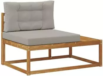 vidaXL Outdoor Endsofa mit Kissen, Akazie natur, 115x83x73cm (900553)
