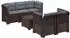 vidaXL Gartensofa 5-Sitzer Rattan-Look PP braun (3443913)
