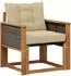 vidaXL Outdoor Mittelsofa Akazien-Massivholz, Textilene, natur (3438865)