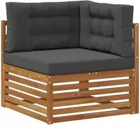 vidaXL Outdoor Ecksofa Massivholz Akazie Natur