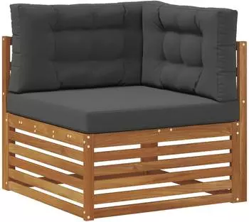 vidaXL Ecksofa Outdoor Akazienholz massiv, natur (900570)