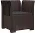 vidaXL Sessel mit Kissen, Rattan-Look, PP, braun (8011857)