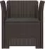 vidaXL Sessel mit Kissen, Rattan-Look, PP, braun (8011857)